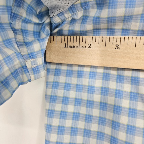 Drake Shirt Mens 3X Outdoors Fishing Hiking Vented Blue Checkered Short Sleeve - Picture 5 of 10